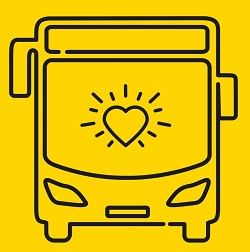 Bild vom Bus mit Herz