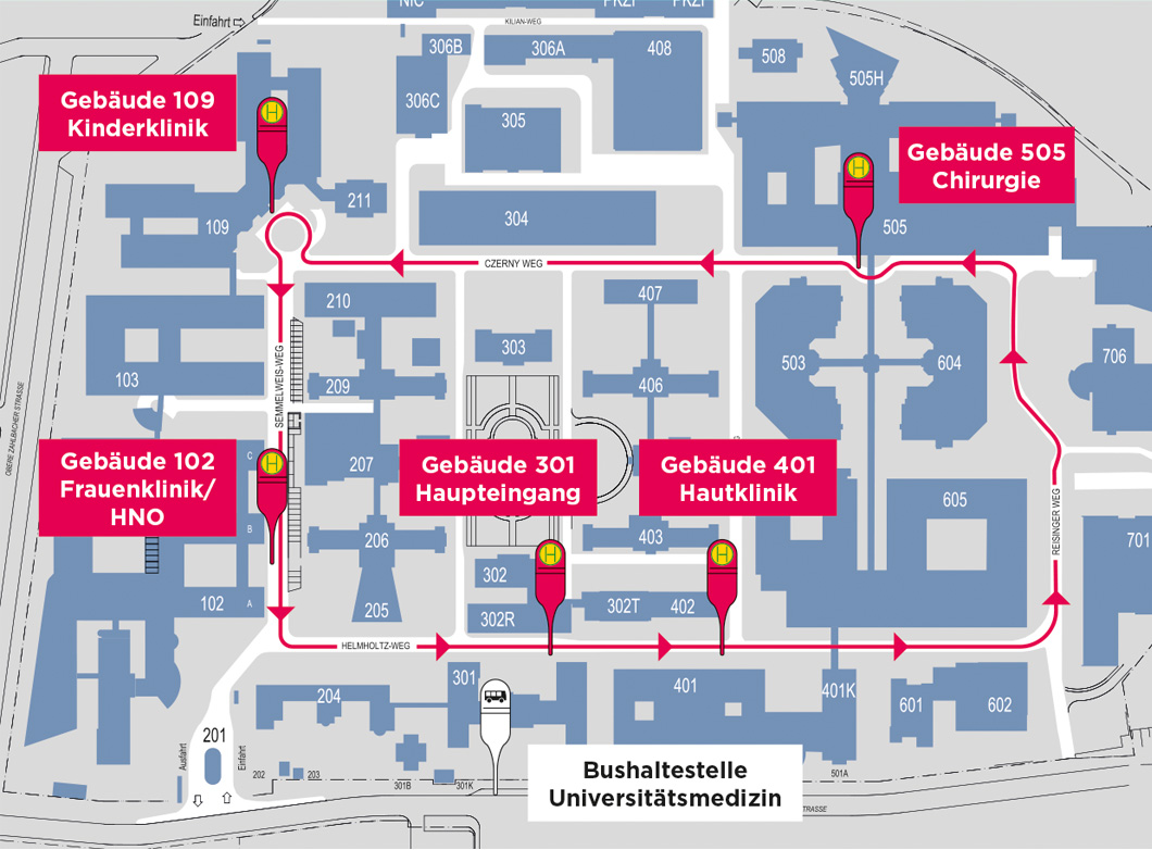 EMMA Skizze Linienweg Universitätsmedizin Mainz