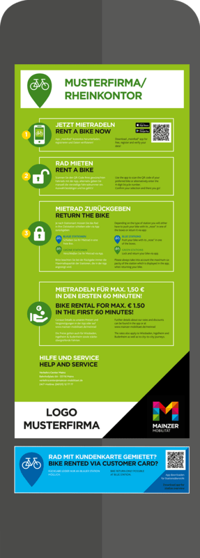 Beispiel für das Branding einer meinRad-Station