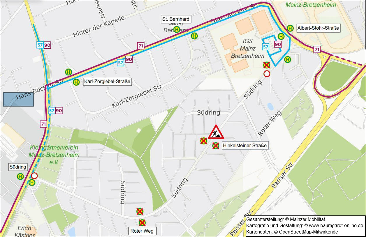 Skizze Sperrung Suedring