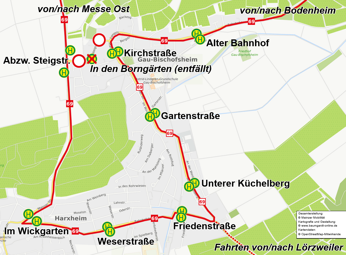 Skizze Umleitung Gau-Bischofsheim