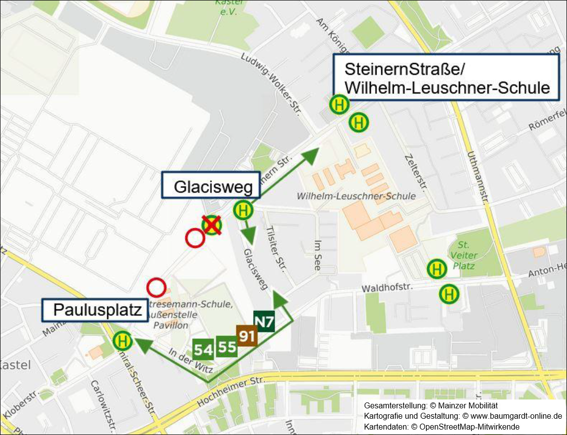 Skizze Sperrung Steinern Strasse