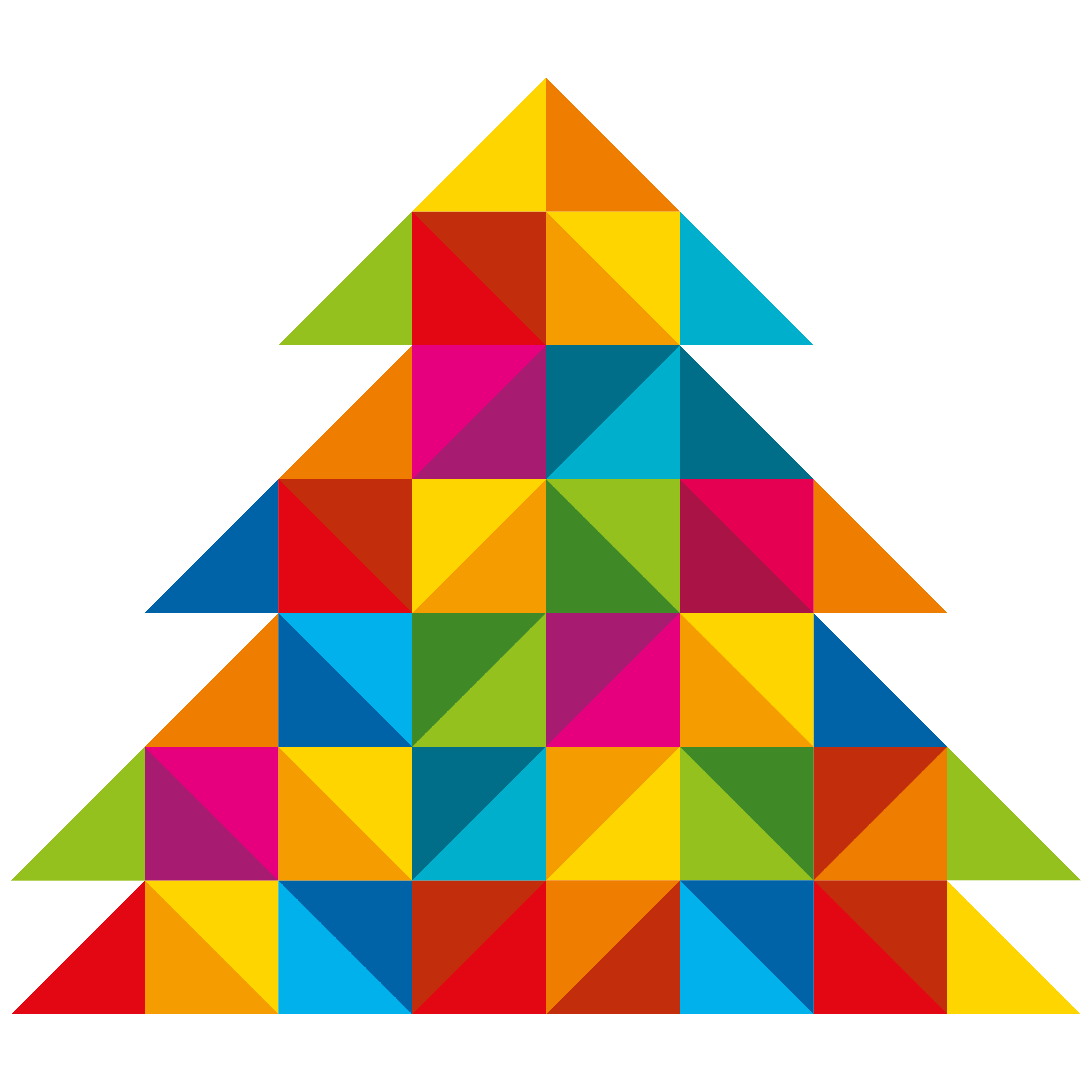 Tannenbaum aus bunten Trixeln