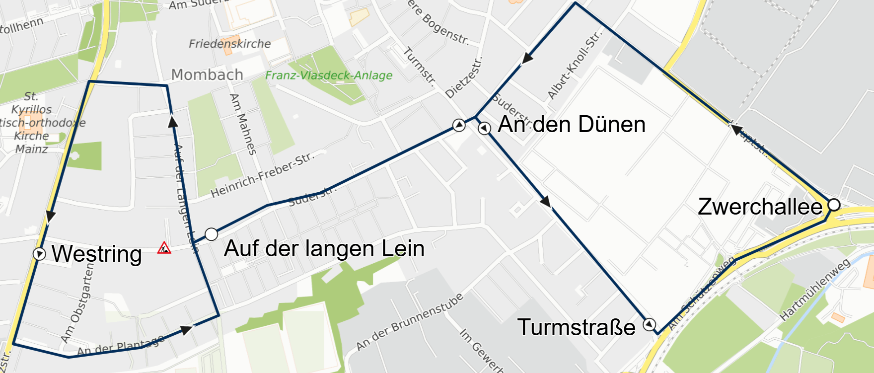 Skizze des Pendelverkehrs