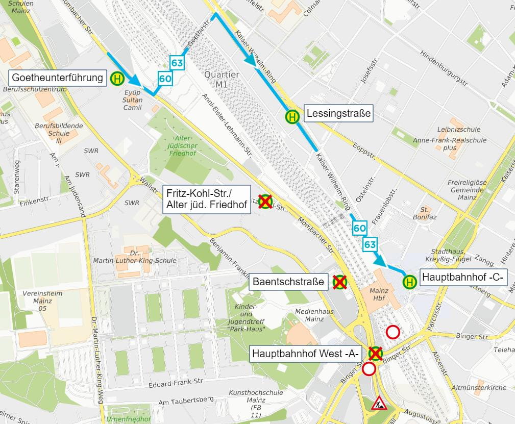 Sperrung Mombacher Str.