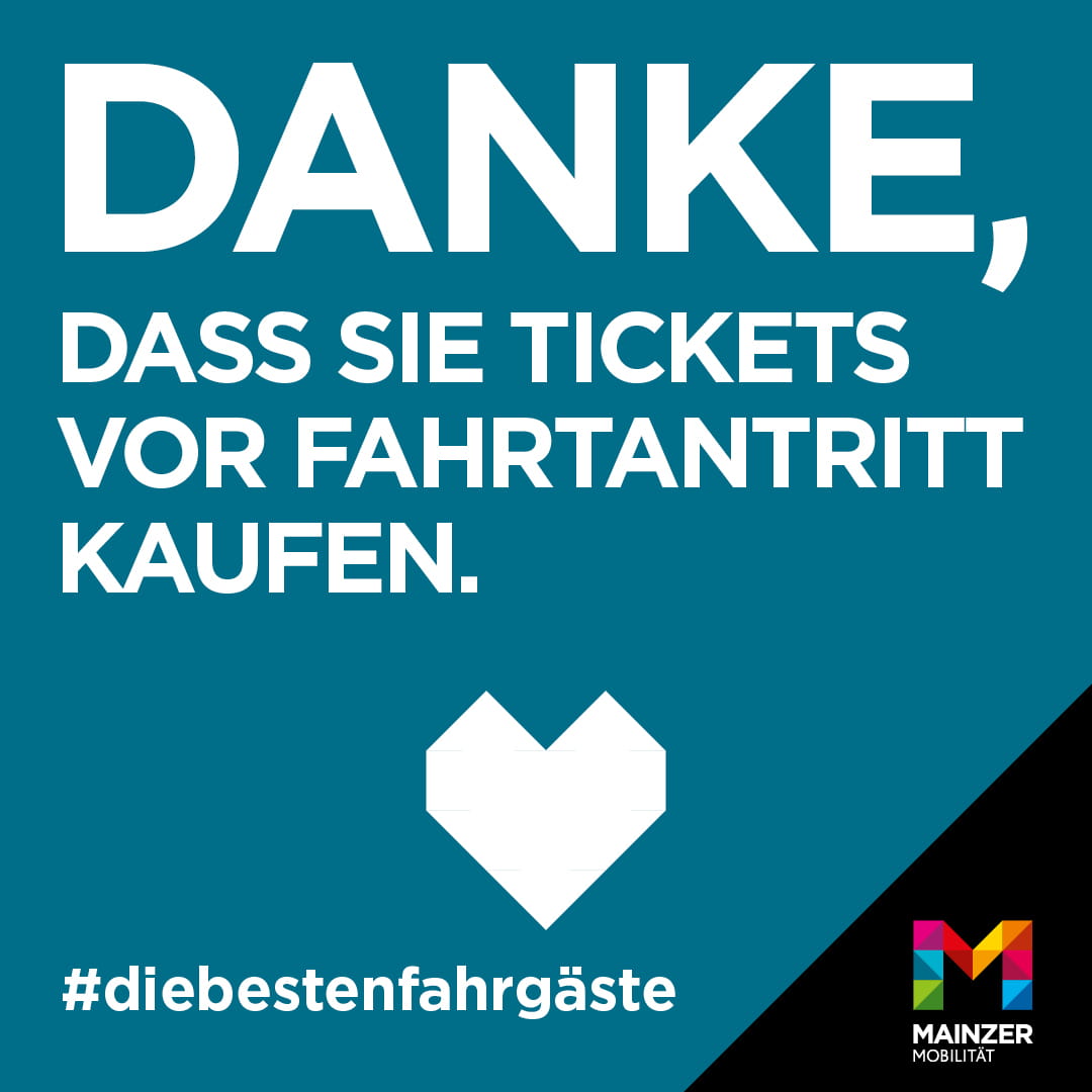 Danke, dass Sie Ihr Ticket vor Fahrtantritt kaufen