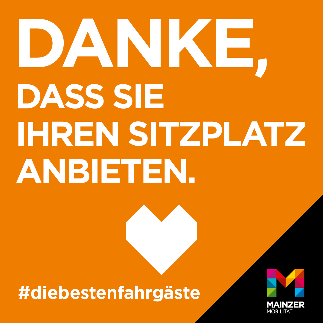 Danke, dass Sie Ihren Sitzplatz anbieten