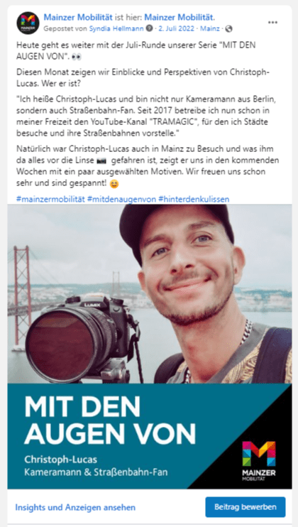 Vorstellung (Beispiel) MIT DEN AUGEN VON