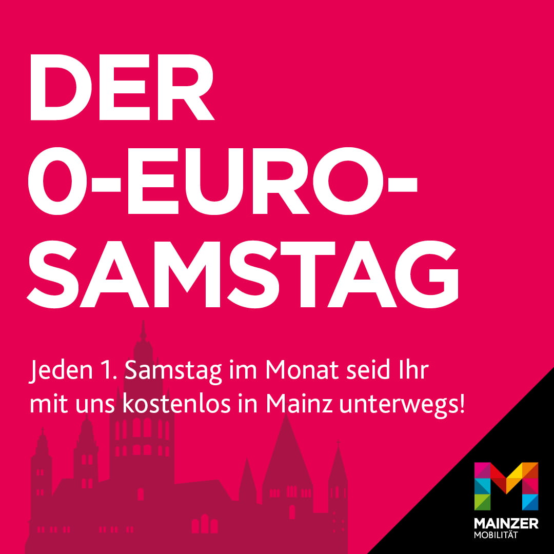 Bild mit Text 0-Euro-Samstag sowie dem Mainzer Dom